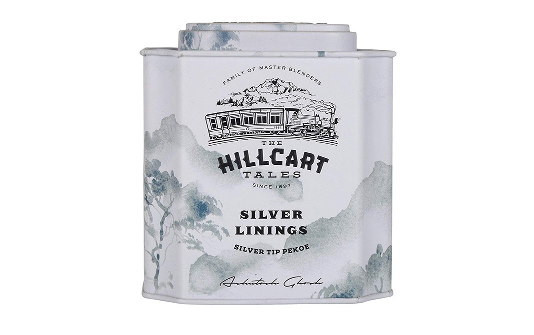 Hillcart Tales Silver Linings Silver Tip Pekeo   Tin  75 grams